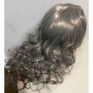 Womens Dark Gray Curly Wig Premium Costume Cosplay Hair +‎ Hair Net